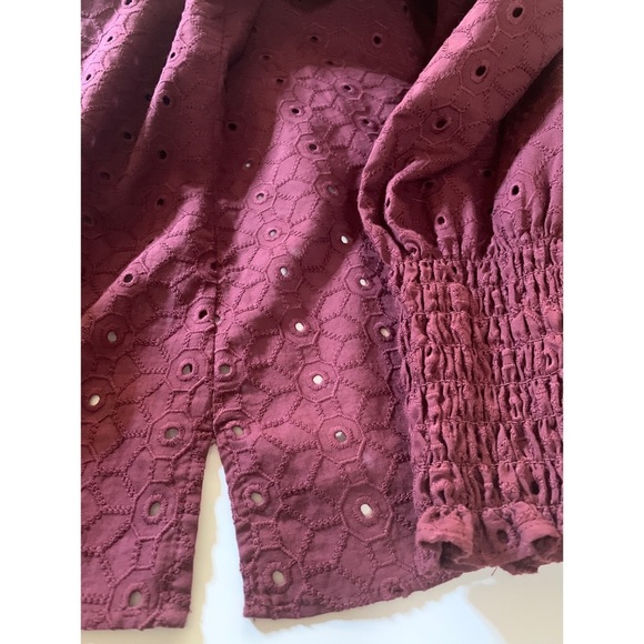 Veronica Beard 100% Cotton Long Sleeve Smocked High Neck Women’s Top - Picture 9 of 13